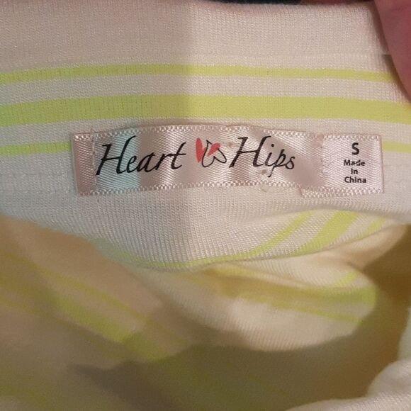 Heart & Hips White and Neon Yellow Jumper/Romper NWOT - Picture 4 of 10